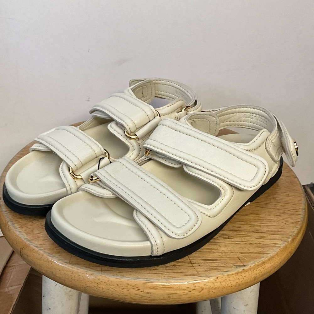Klea PLAIN LEATHER LAMBSKIN SANDALS - Picture 3 of 7
